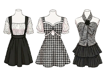 フレアドレスの髪型参考画像