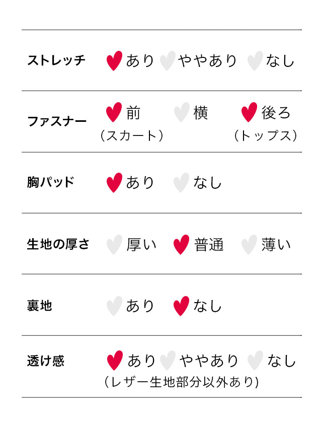 鬼 アニマル お化けの日 節分 へそ出し ガーリー チェーン フレアスカート コスプレ 4点セット のサイズ表2枚目