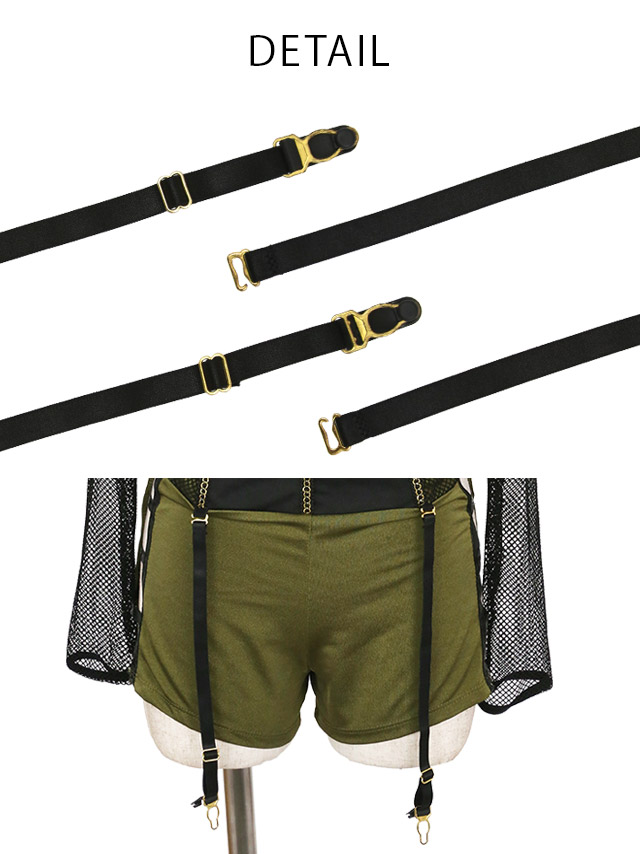 メッシュ袖バスト編み上げペアセクシーアーミーポリス