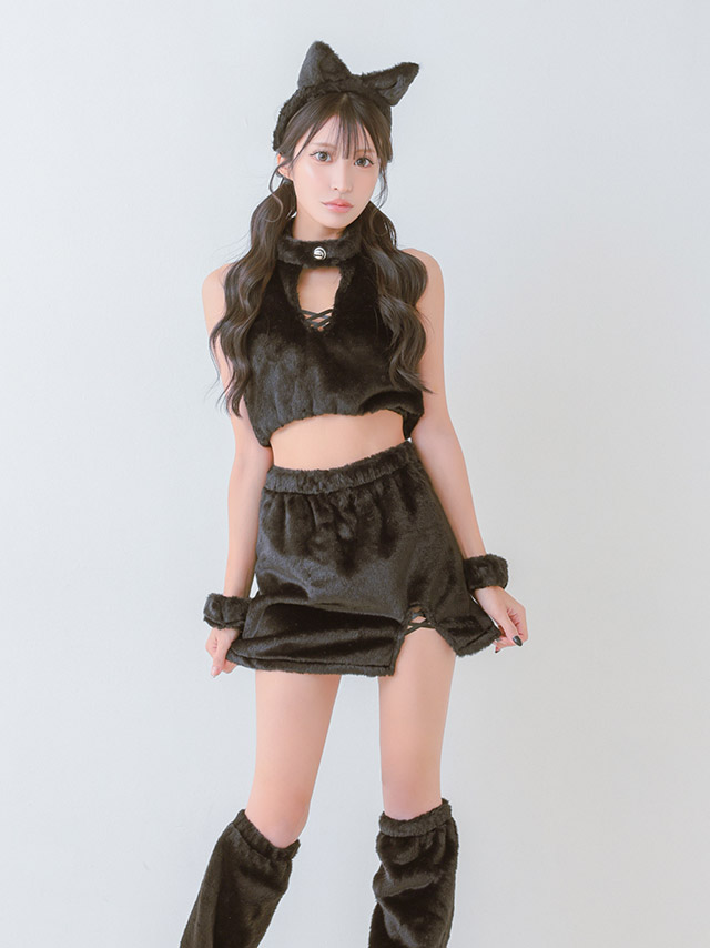 コスプレ アニマル ねこ もこもこ セットアップ ペア 5点セットの商品画像3枚目