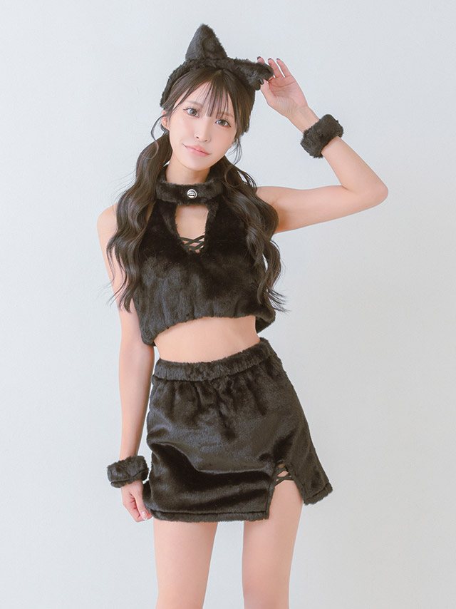 コスプレ アニマル ねこ もこもこ セットアップ ペア 5点セットの商品画像3枚目