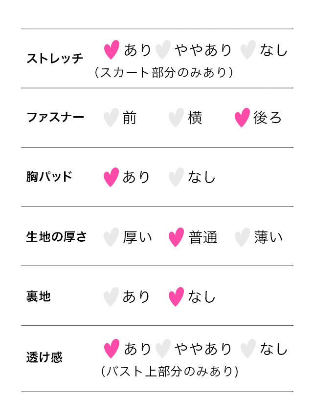半袖 ネックリボン フリル タイト ミニドレスのサイズ表2枚目