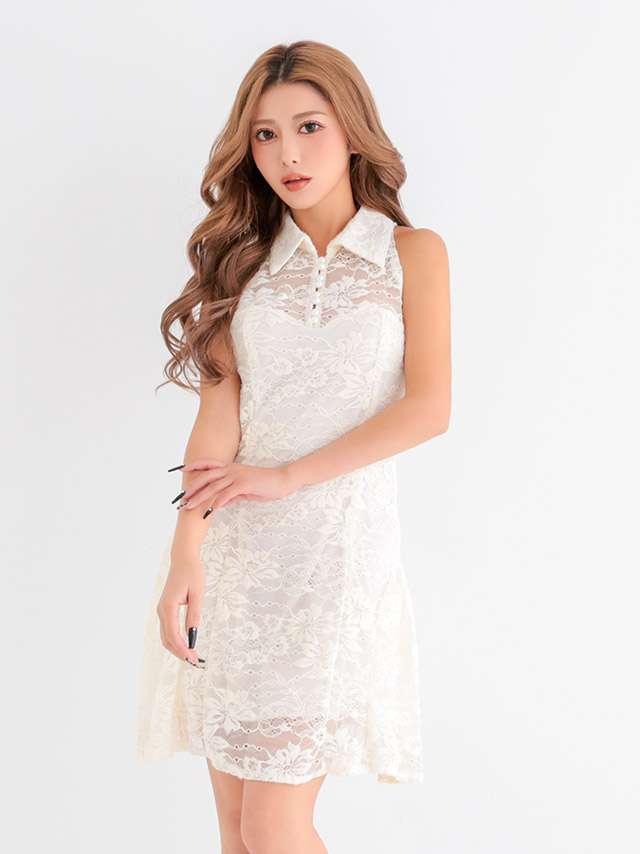 ちょっぴりギャルで上品なツイード×ミニフリルのセットアプドレス