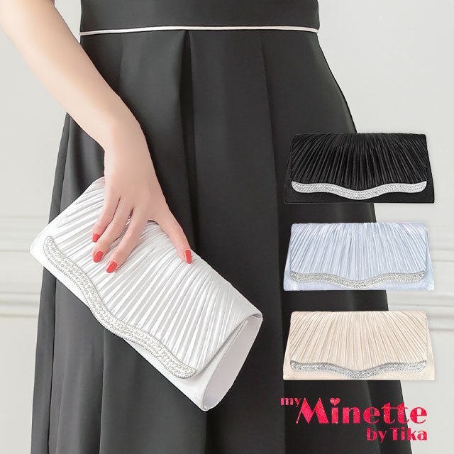 2wayギャザープリーツデザインパーティーバッグ