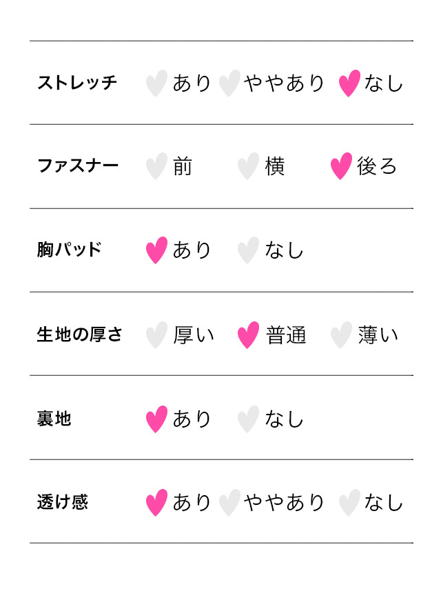 胸元フリルリボンブローチ付き肩あきウエストパールタイトミニドレスのサイズ表2枚目
