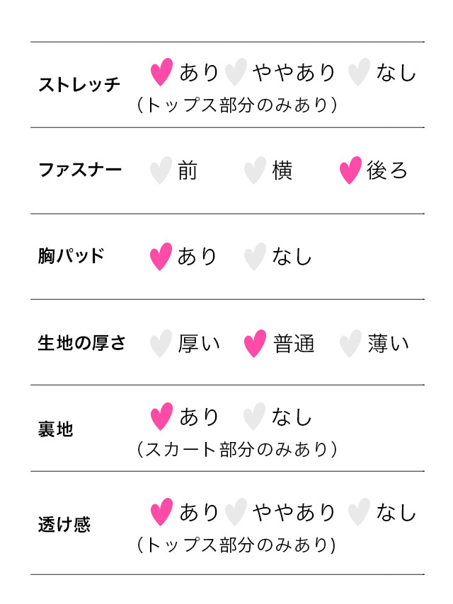 肩あきシフォンパフスリーブ切り替えツイードダブルボタンサロペット風フレアミニドレスのサイズ表2枚目