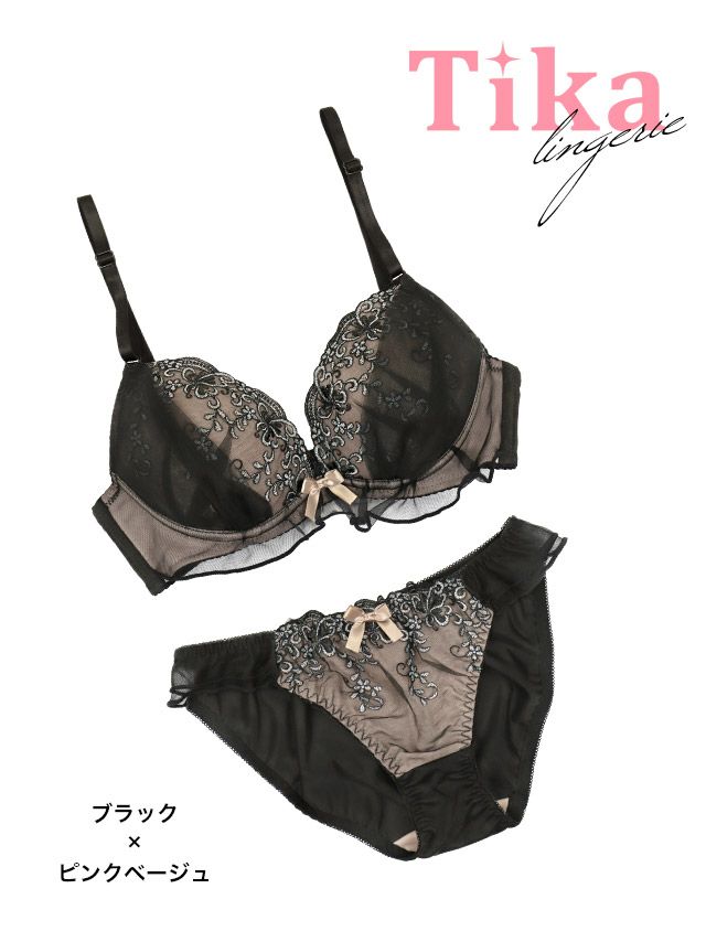 勝負下着スピンドル総レースカップブラジャー＆ショーツ2点セットのカラー