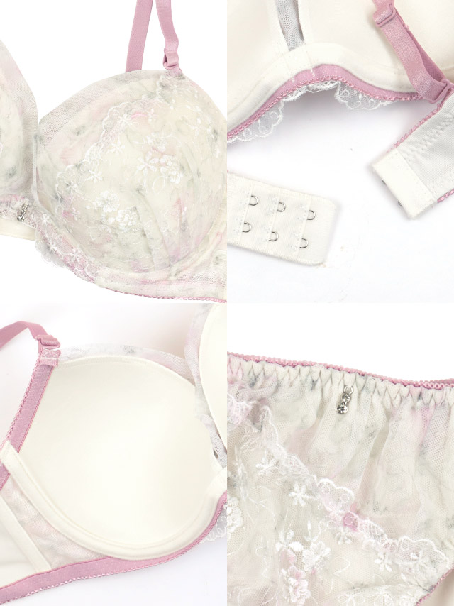 勝負下着 シアーブロッサムカップブラジャー＆ショーツ2点セット商品詳細2