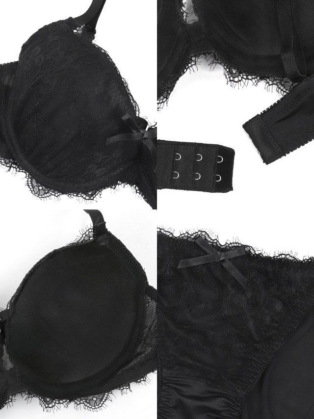 勝負下着レースリボンワンカラーブラジャーショーツ2点セット商品詳細3