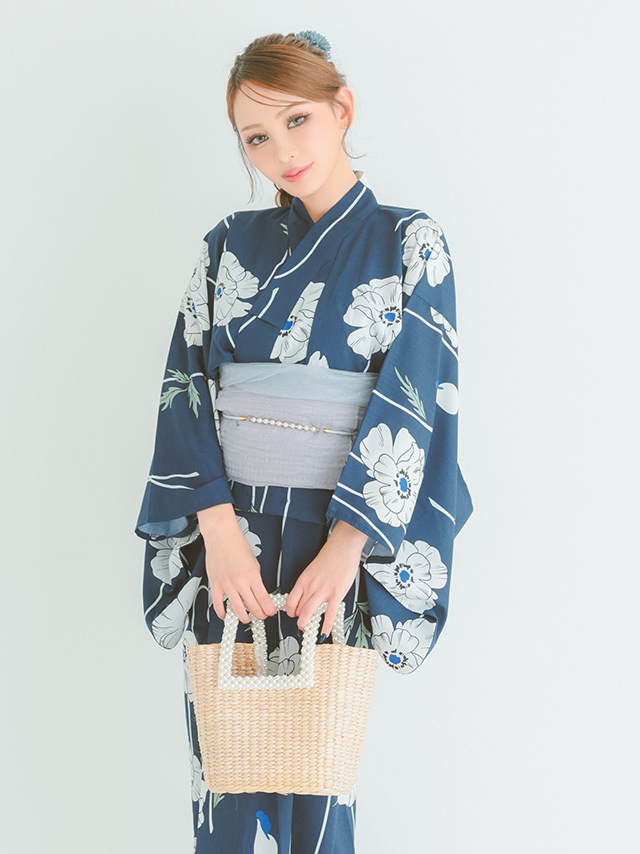 浴衣小物 パールハンドル 巾着 2way ショルダー カゴバッグ