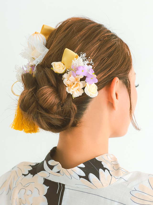 浴衣小物19点セットプチプラ髪飾り胡蝶蘭ヘアアクセサリー
