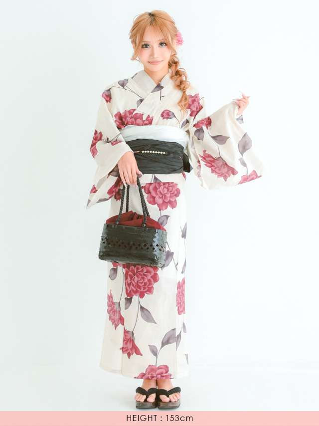 浴衣 2点セット 大人っぽい 妖艶 ヴィンテージフラワー