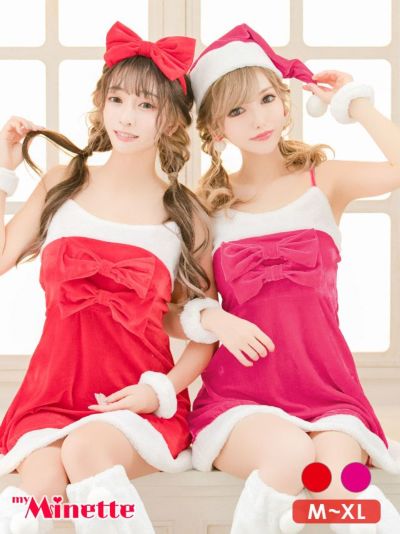 サンタコス 5点set ダブルリボンふわふわ...