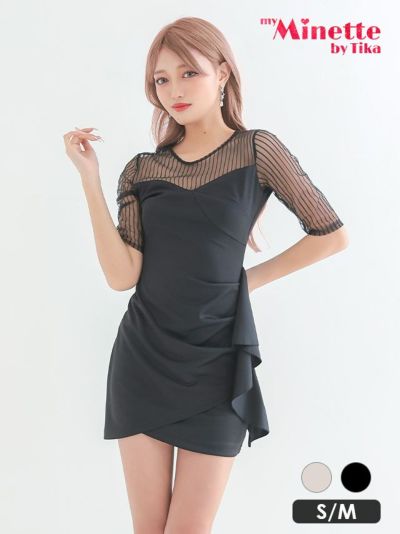 [SALE] 袖ありシースルーストライププチ...