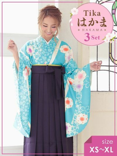 武田静加 はかま着用 レトロモダン桜模様 袴...