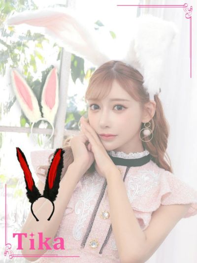 コスプレ 小物 ファーうさ耳カチューシャ