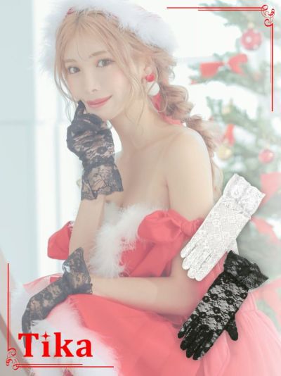 コスプレ 小物 花柄レースフリルショート丈グローブ【ネコポス対応可350円】