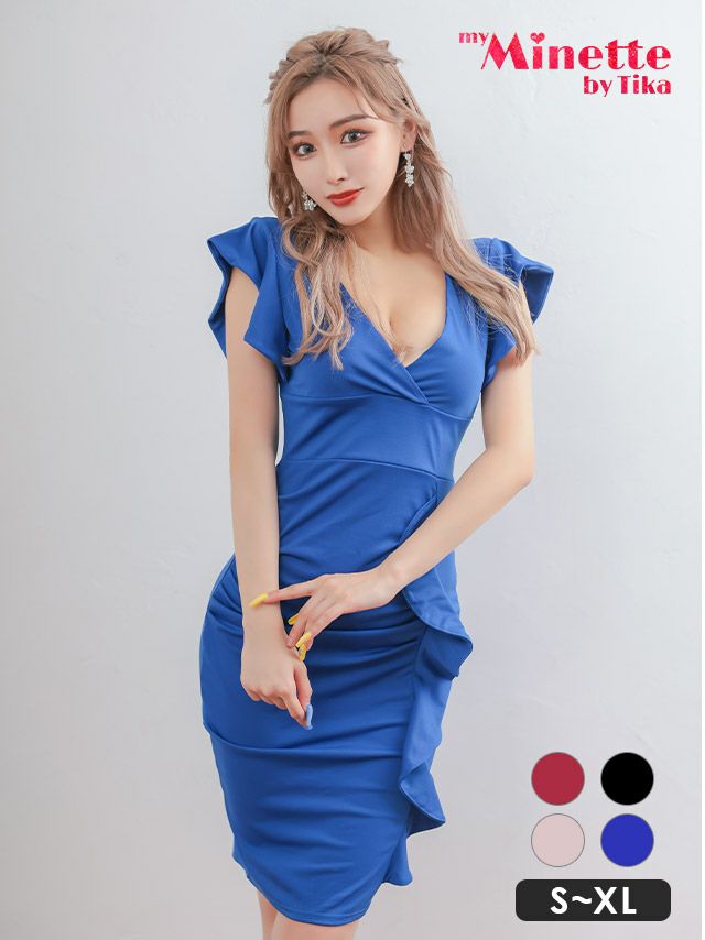 キャバドレス 安い 激安 ミニ丈 キャバクラ クラブ ラウンジ カシュクール 膝丈 ワンピ タイト ミニスカート プチプラドレス