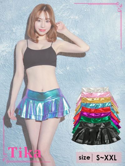 [セール]コスプレ 小物 メタリックカラーフリルミニスカ(S～XXL)(久保七瀬着用)