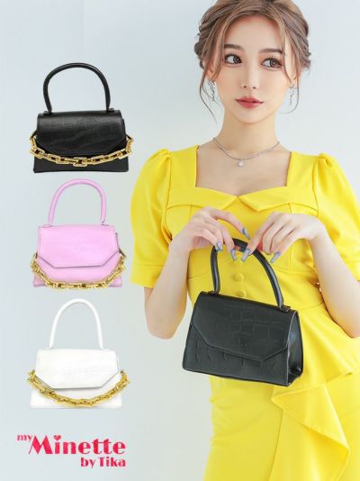 [SALE] クロコダイル柄チェーン付き2w...
