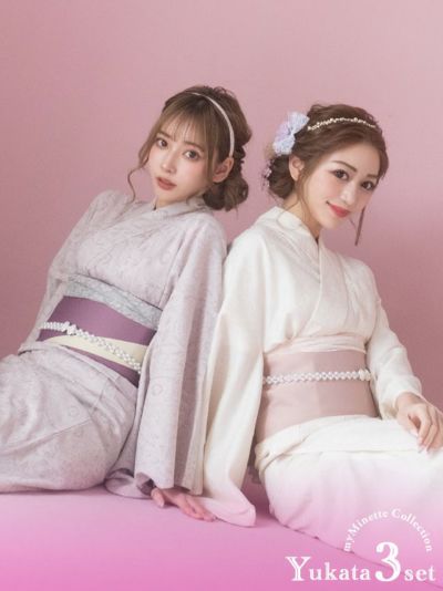浴衣 SWEET シフォン×フラワーレース ...