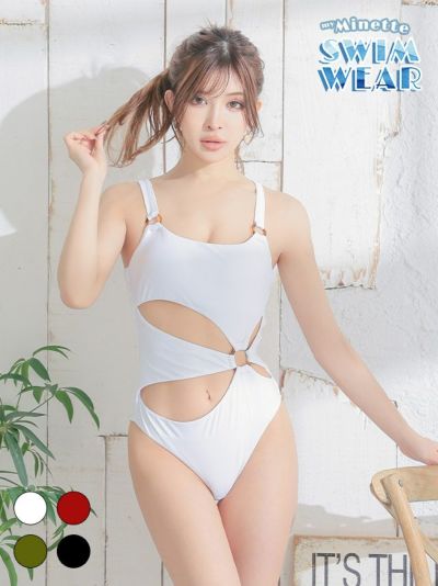 [セール] 水着 セクシーリングカットワンカ...