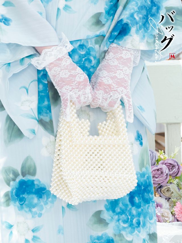 バッグ 鞄 小さめ 浴衣小物 浴衣用 和装 ハンドバッグ myMinette マイミネット オーヴァーオールパールミニかごバッグ
