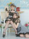 コスプレ ハロウィン メイド服 ミニ丈 衣装 仮装 myMinette マイミネット ブラックレース×ギンガムチェックロリータメイド