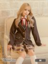 コスプレ ハロウィン 制服 衣装 仮装 myMinette マイミネット 長袖 ブレザー × チェック柄 プリーツ スカート スクール 制服