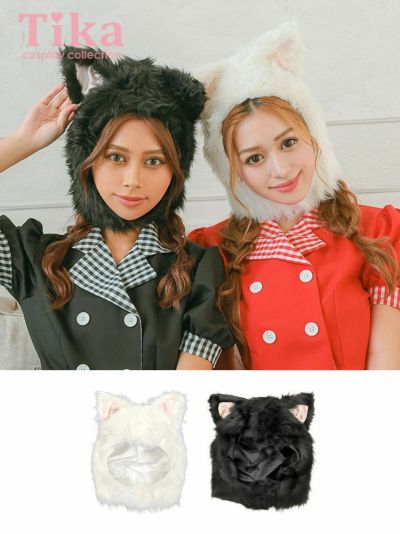 コスプレ 小物 ペアふわふわファー猫帽子【ネ...