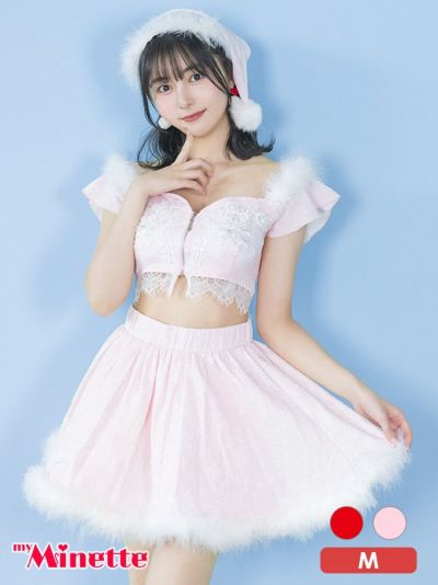 サンタコス 3点set ふわふわフェザー付き...