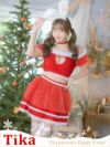 コスプレ クリスマス サンタ 衣装 仮装 うさぎ myMinette  マイミネット オフショルダーデザインスカラップレースガーリーセパレートバニーアニマルサンタコスプレ