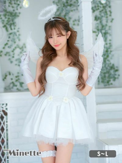 コスプレ ウイング付きサテンベアドレスガーリ...