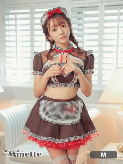 コスプレガーリーギンガムチェックセクシーラン...