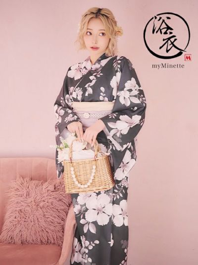 [セール] 浴衣 SWEET ブラック地×ガ...
