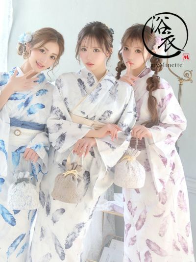 [新作] 浴衣 SWEET 白地×小さいフェ...