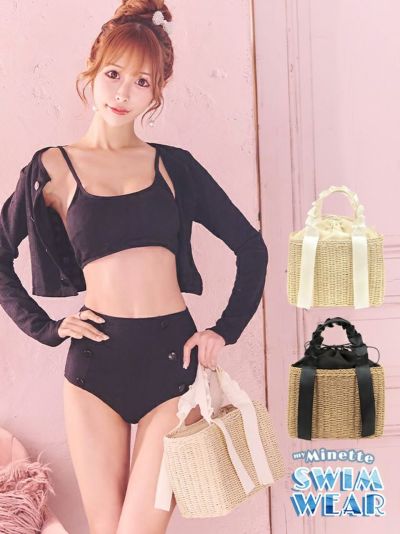 [セール] [再入荷]水着小物 巾着フリルか...