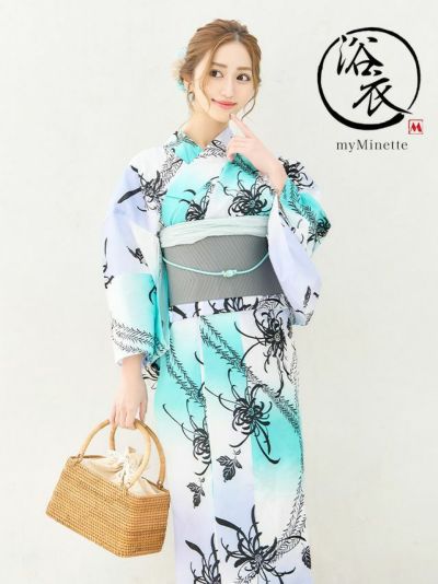 浴衣 レトロ 紺地×麻の葉 ゆかた2点セット...
