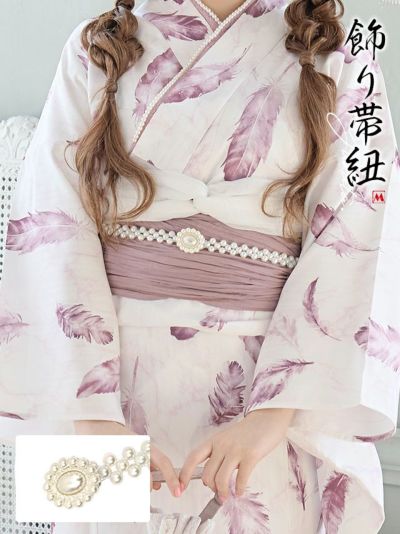 [セール] 浴衣 小物 お花モチーフパール飾...