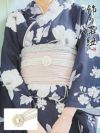 浴衣 ゆかた yukata  小物 4連パールフラワーモチーフ飾り帯紐 (ホワイト)