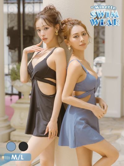 [セール] 水着 バックリボンギャルワンピースビキニ【ネコポス対応可350円】
