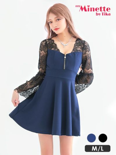 [SALE] 長袖レースフロントジッププチプ...