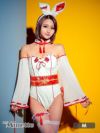 仮装 変装 コスチューム うさぎ　myMinette マイミネット コスプレ レザー パイピング ハイレグ セクシー 和装 巫女 バニー アニマル