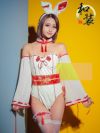 仮装 変装 コスチューム うさぎ　myMinette マイミネット コスプレ レザー パイピング ハイレグ セクシー 和装 巫女 バニー アニマル