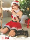 仮装 変装 コスチューム クリスマス myMinette マイミネット サンタコス 7点set へそ出し ハートカット ベア セパレート ボリューム フリル フレアスカート サンタ コスプレ