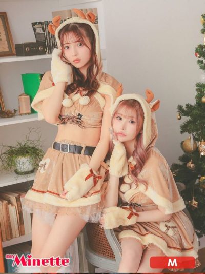 サンタコス 5点set ケープ付きへそ出しセ...