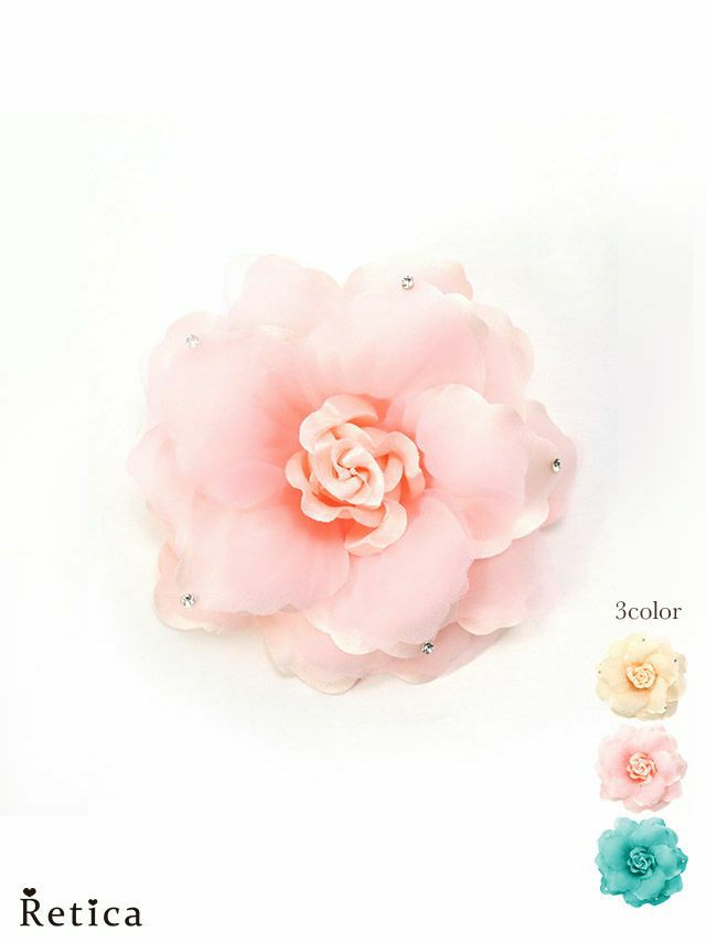 パーティー パーティー小物 myMinette マイミネット ローズ フラワー ストーン ヘッド アクセサリー