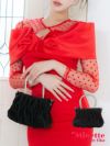 バッグ キャババッグ myMinette マイミネット キラキラ ストーン 2way ハンドル ギャザー ミニ バッグ