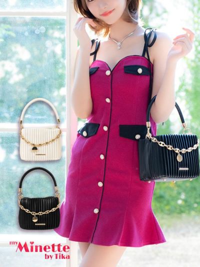 [再入荷]2wayゴールドチェーンハンドミニバッグ