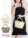 バッグ キャババッグ myMinette マイミネット 2way レースアップ デザイン 合皮 ミニ バッグ